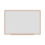 Universal Deluxe Melamine Dry Erase Board, 72" x 48", White Surface, Oak Finished Fiberboard (MDF) Frame