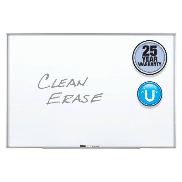 Quartet Nano Magnetic Dry-Erase Whiteboard, 36" x 48", Aluminum Frame With Silver Finish Main image
