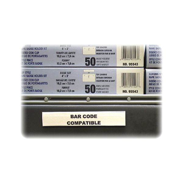 C-Line Hol-Dex Magnetic Shelf/Bin Label Holder, 6" x 1/2", Clear Main image