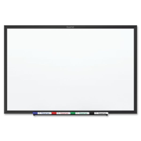 Quartet Classic TAA Compliant Magnetic Dry-Erase Whiteboard, 48" x 96", Aluminum Frame With Black Finish