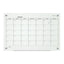 Quartet Infinity Glass Magnetic Unframed Monthly Calendar Whiteboard, 24" x 36", White