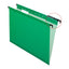 Pendaflex SureHook Reinforced Hanging Folders, 1/5-Cut, Letter Size, Bright Green, Box Of 20