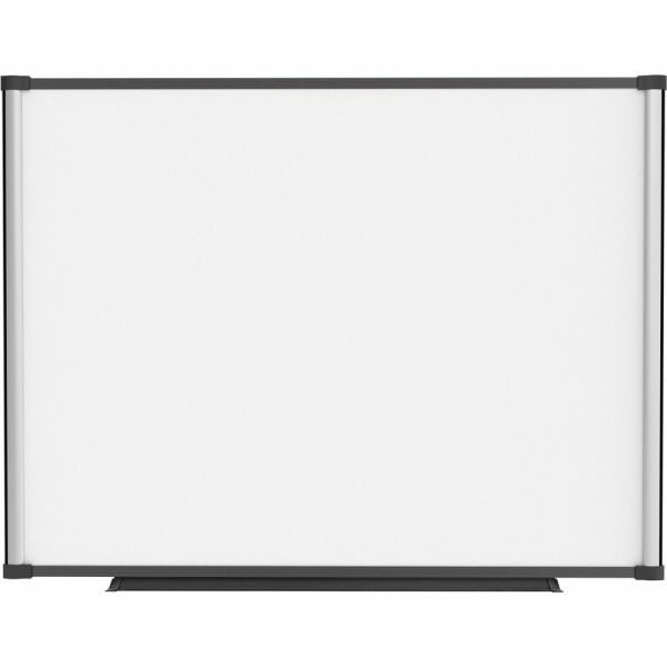 Lorell Magnetic Dry-Erase Whiteboard Combo Board, 48" x 36", Aluminum Frame With Black Finish Main image