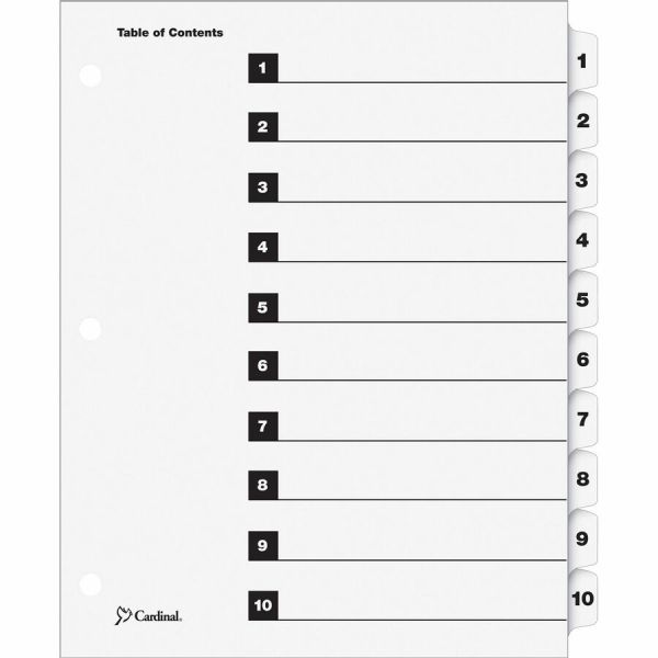 Cardinal OneStep Numbered Index System Main image