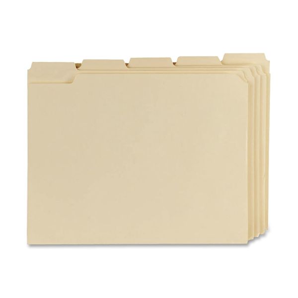Oxford 1/5-Cut File Folders, Letter Size, Manila, Box Of 100