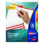 Avery Print and Apply Index Maker Clear Label Dividers, 8-Tab, Color Tabs, 11 x 8.5, White, Traditional Color Tabs, 1 Set