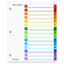 Cardinal OneStep Printable Table of Contents and Dividers, 15-Tab, 1 to 15, 11 x 8.5, White, Assorted Tabs, 1 Set
